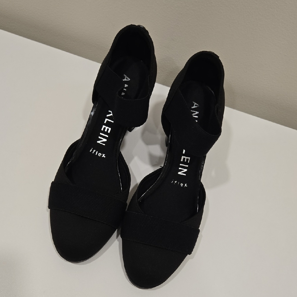 Anne Klein Black Heeled Sandals - Picture 3 of 16